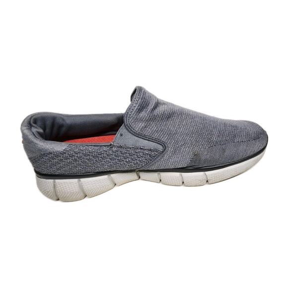 Skechers Mens Memory Foam Dual Lite Shoes Gray And White Slip On Size 12 - Picture 1 of 12